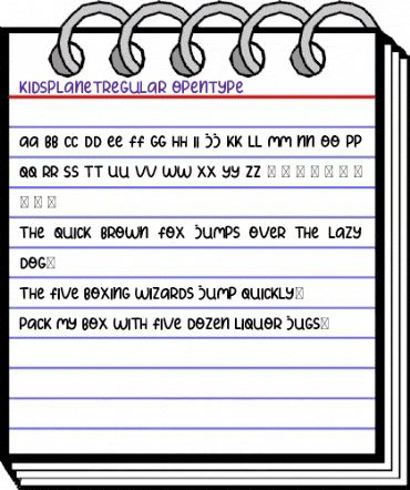 Kids Planet Regular animated font preview