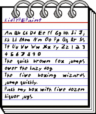 KidTYPEPaint Regular animated font preview