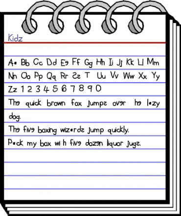 Kidz Regular animated font preview