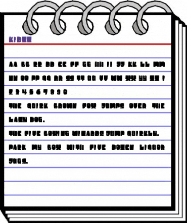 Kidzz Regular animated font preview