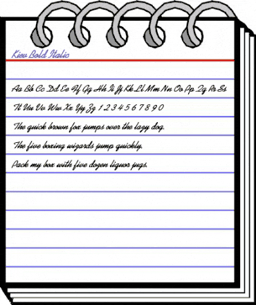 Kiev Bold Italic animated font preview