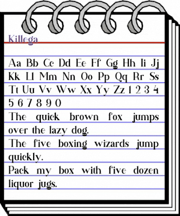 Killega Regular animated font preview
