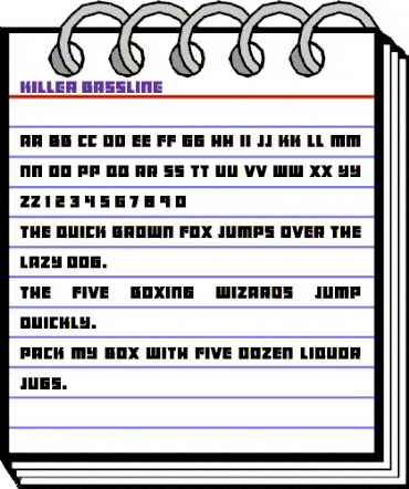 Killer Bassline Regular animated font preview