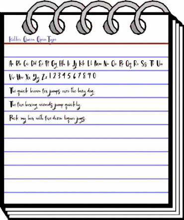 Killer Queen Regular animated font preview