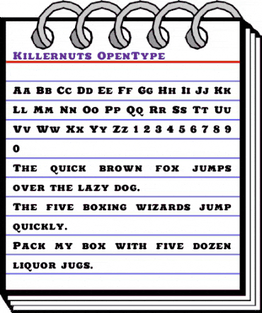 Killernuts Regular animated font preview