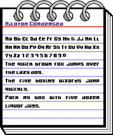 Kiloton Condensed Normal animated font preview