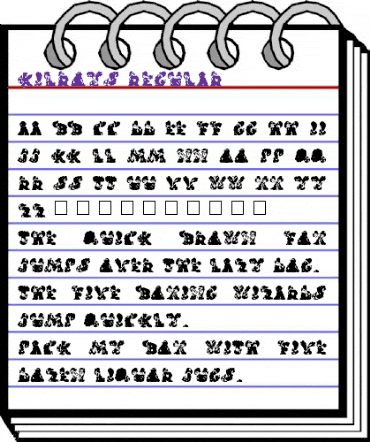 Kilroys Regular animated font preview Kilroys Regular animated font preview