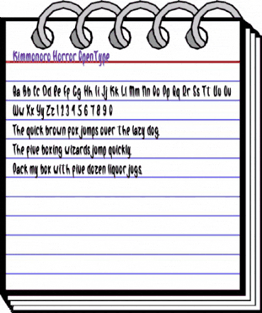 Kimmonoro Horror Regular animated font preview
