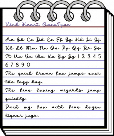 Kind Heart Regular animated font preview