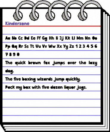 Kinderzone Regular animated font preview