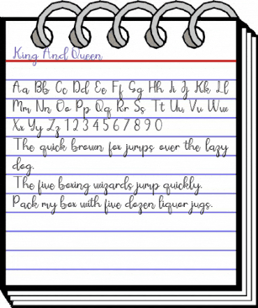 King And Queen Regular animated font preview