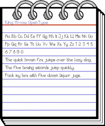 King Arrow Regular animated font preview