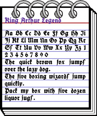 King Arthur Legend Regular animated font preview King Arthur Legend Regular animated font preview