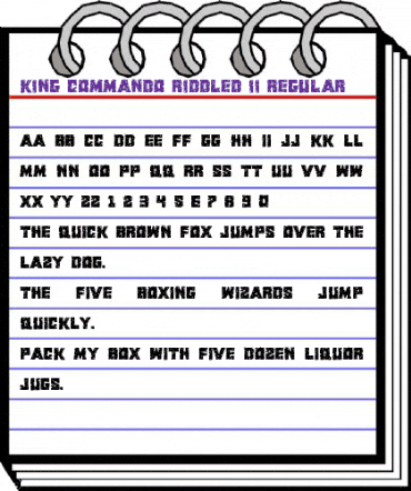 King Commando Riddled II Regular animated font preview King Commando Riddled II Regular animated font preview