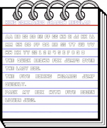 King Commando Shadow Regular animated font preview