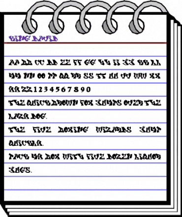 KING DAVID Regular animated font preview