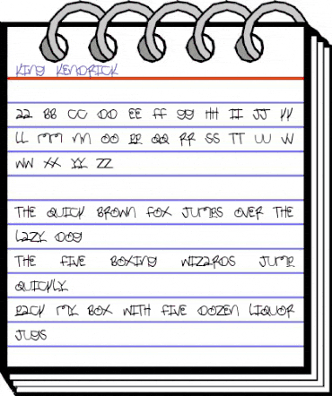 King Kendrick Regular animated font preview