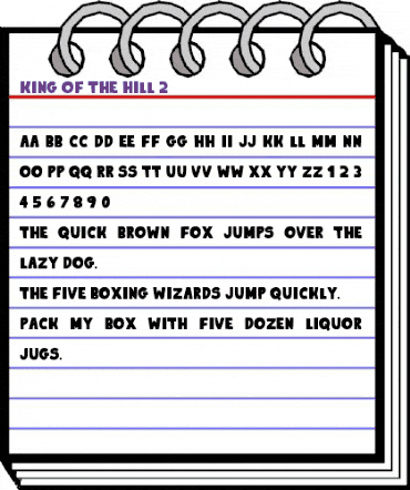 King Of The Hill 2 Regular animated font preview King Of The Hill 2 Regular animated font preview