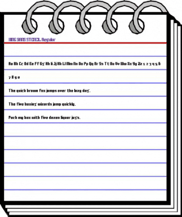 KING SANS STENCIL Regular animated font preview KING SANS STENCIL Regular animated font preview