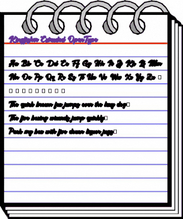 Kingfisher Extruded Regular animated font preview Kingfisher Extruded Regular animated font preview