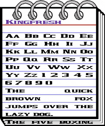 Kingfresh Regular animated font preview