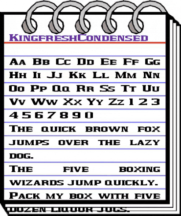 KingfreshCondensed Regular animated font preview