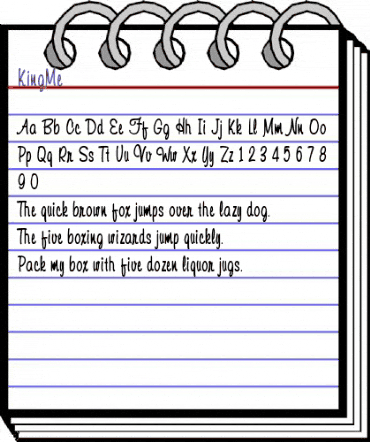 KingMe Regular animated font preview