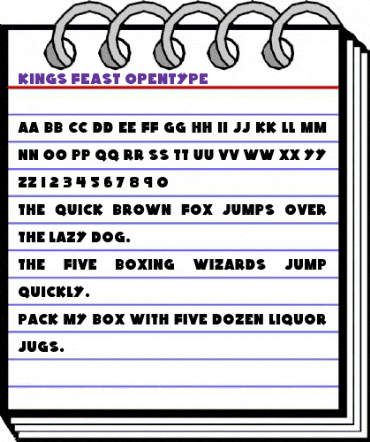 Kings Feast Regular animated font preview