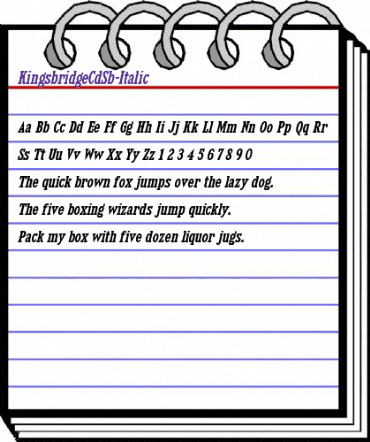 Kingsbridge Condensed SemiBold Italic animated font preview Kingsbridge Condensed SemiBold Italic animated font preview