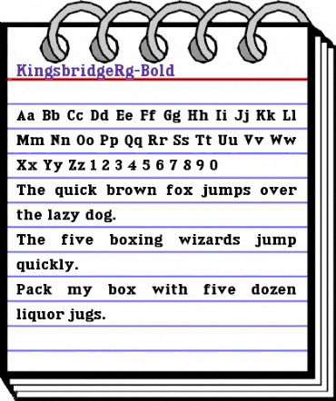 Kingsbridge Bold animated font preview