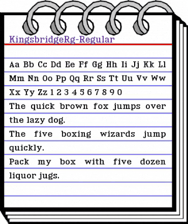 Kingsbridge Regular animated font preview Kingsbridge Regular animated font preview