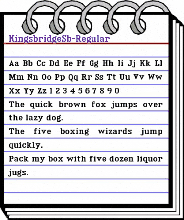 Kingsbridge SemiBold animated font preview
