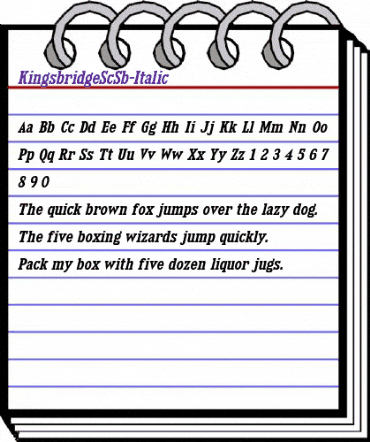 Kingsbridge SemiCondensed SemiBold Italic animated font preview Kingsbridge SemiCondensed SemiBold Italic animated font preview