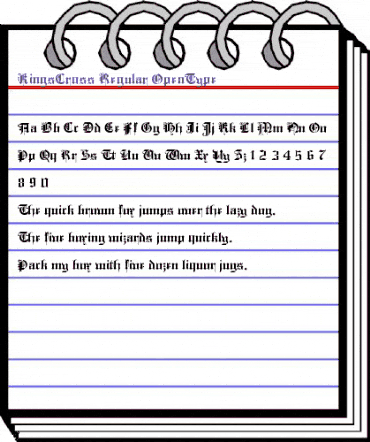 KingsCross Regular animated font preview