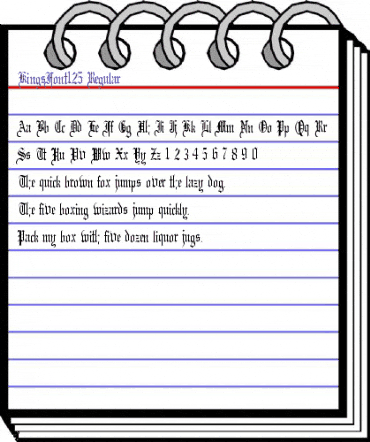 KingsFont125 Regular animated font preview