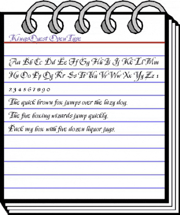 KingsQuest Regular animated font preview