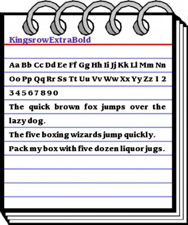 KingsrowExtraBold Roman animated font preview