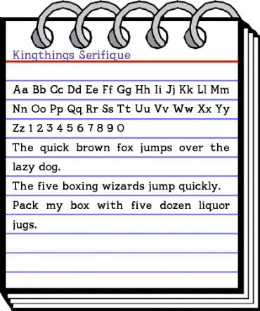 Kingthings Serifique Regular animated font preview