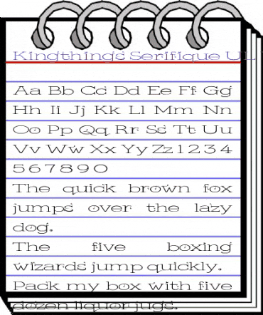 Kingthings Serifique UL Wide Wide animated font preview