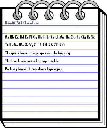 Kino MT Std Regular animated font preview Kino MT Std Regular animated font preview