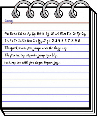 Kinsey Regular animated font preview