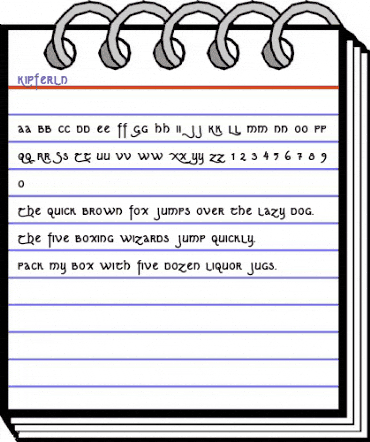 Kipferln Regular animated font preview