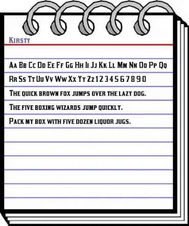 Kirsty Regular animated font preview Kirsty Regular animated font preview