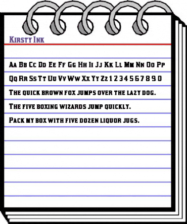 Kirsty Ink Regular animated font preview Kirsty Ink Regular animated font preview