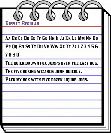 Kirsty Regular animated font preview