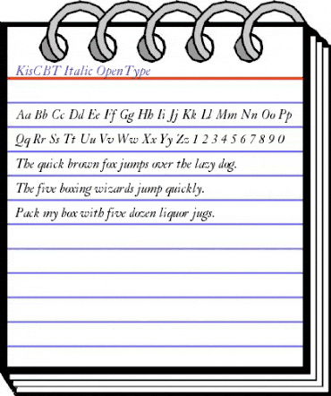 KisC BT Italic animated font preview KisC BT Italic animated font preview