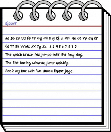 Kisser Regular animated font preview