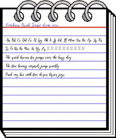 Kitahara Brush Script demo vers Regular animated font preview Kitahara Brush Script demo vers Regular animated font preview