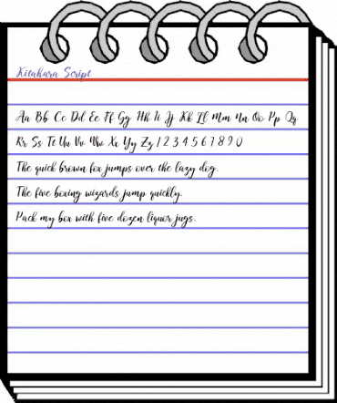 Kitahara Script Regular animated font preview Kitahara Script Regular animated font preview