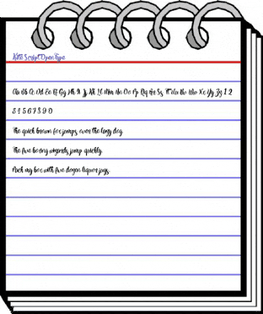 Kite Script Regular animated font preview Kite Script Regular animated font preview